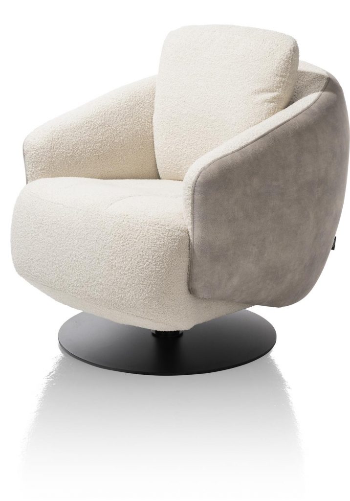 fauteuil relaxant bi matière gris