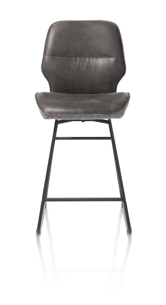 chaise de bar moderne et épurée a double gris clair