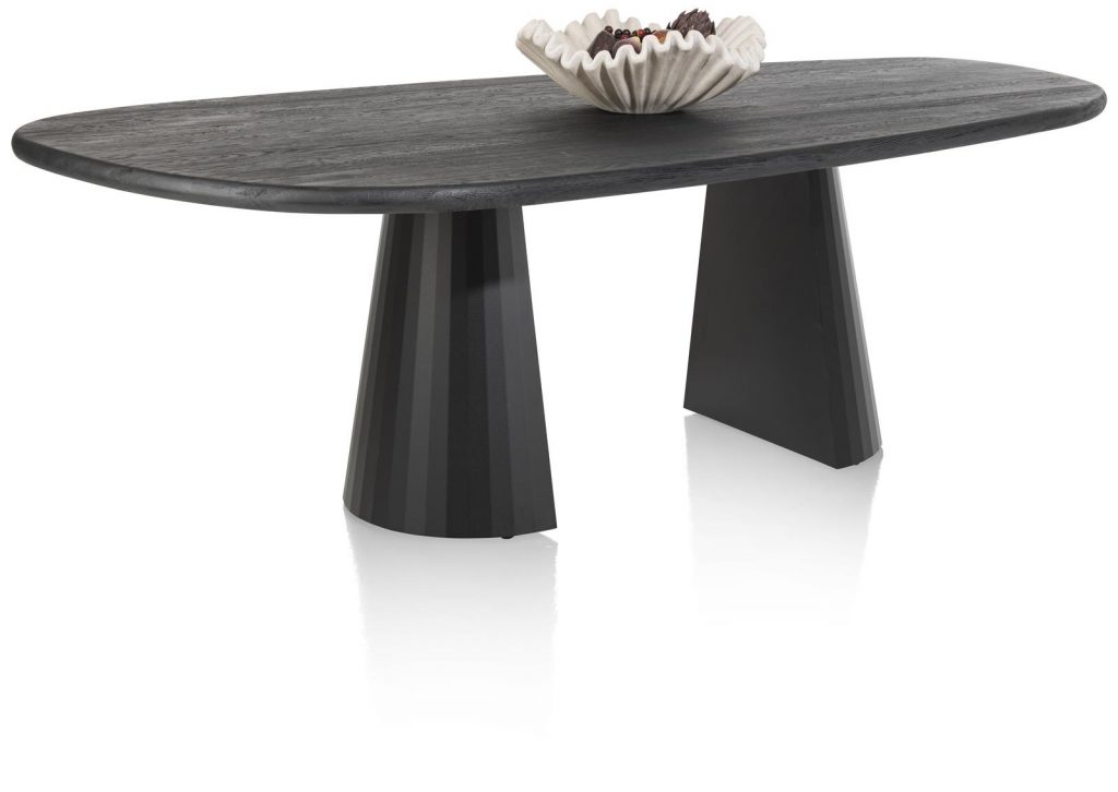 table forme organique noir