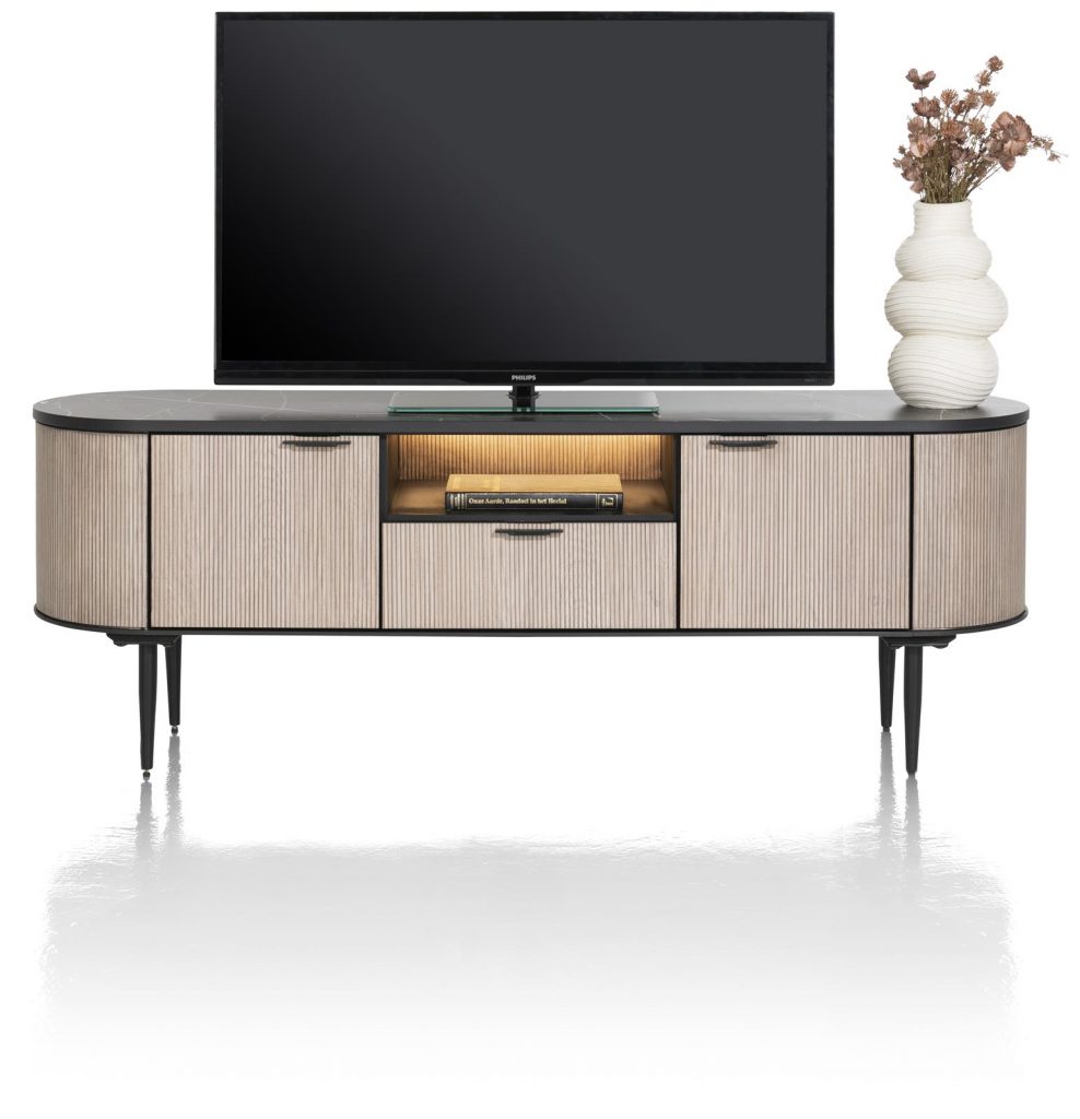 meuble tv en bois avec plateau en effet marbre